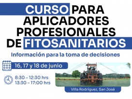 Inscripción a curso sobre el uso seguro de productos fitosanitarios
